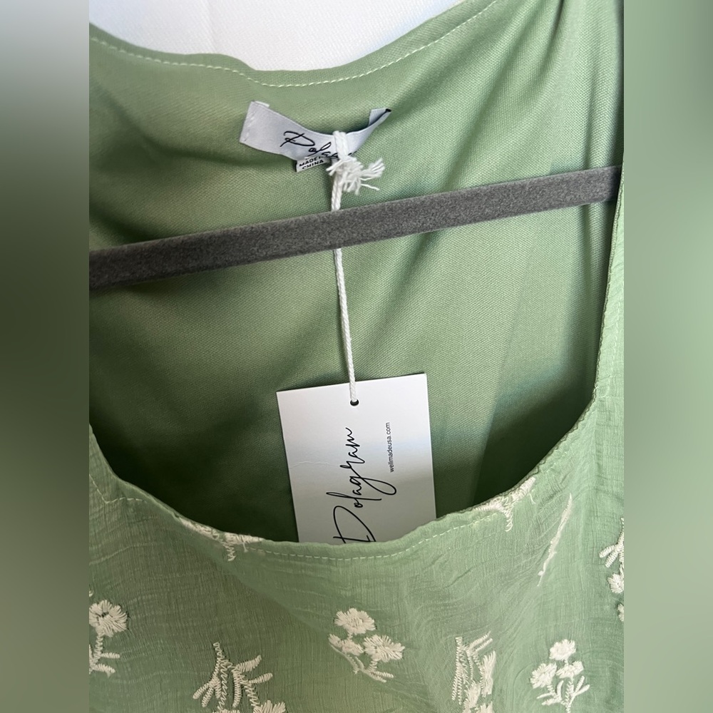 Polagram Sage Floral Blouse NWT 1XL - Picture 2 of 10